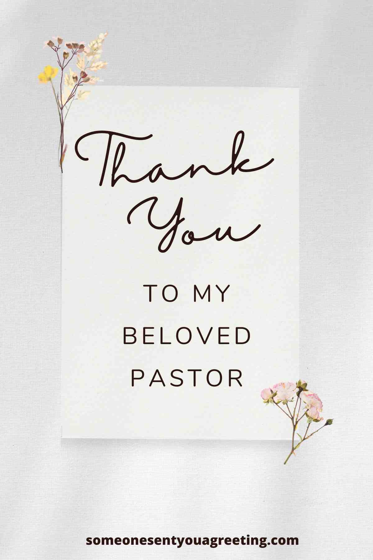 thank you to a beloved pastor