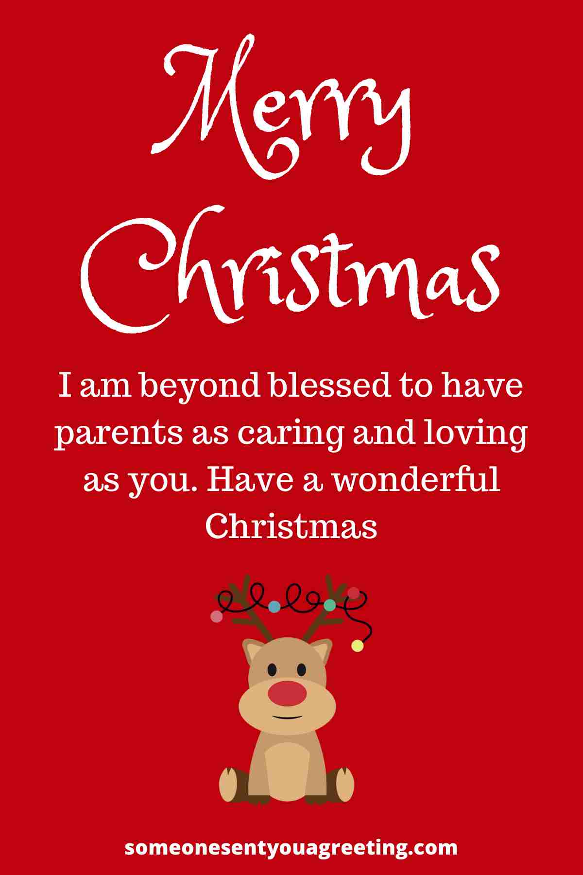 christmas message for parents