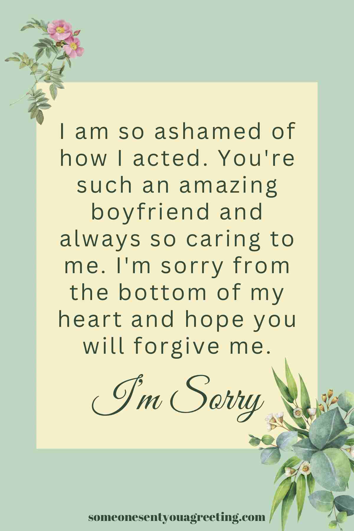 sorry message for boyfriend