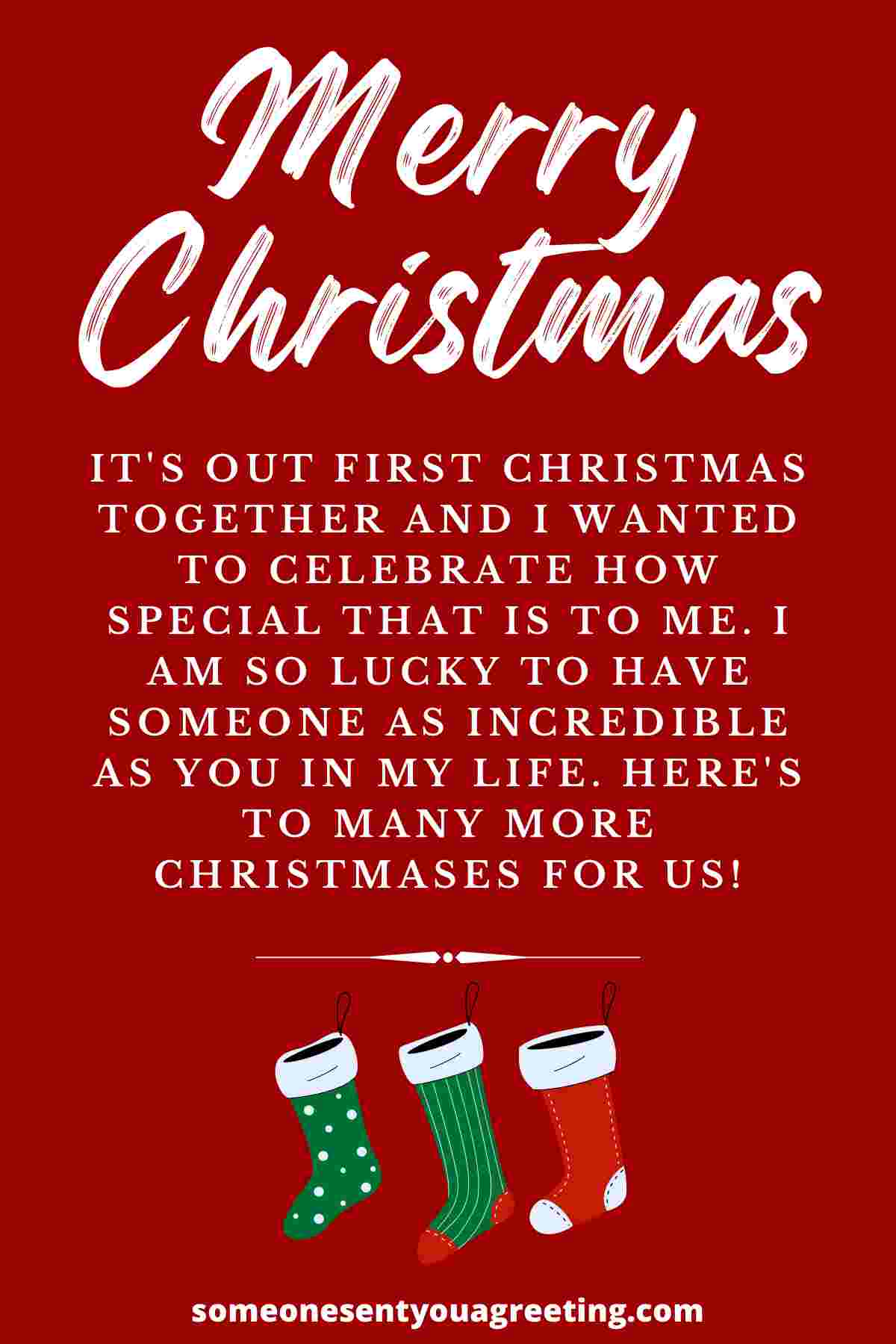 sweet christmas message for girlfriend