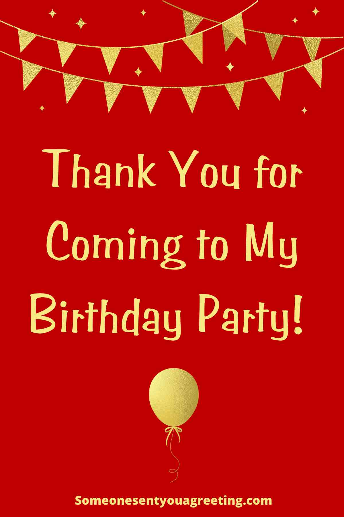 thank you for coming to my birthday party message