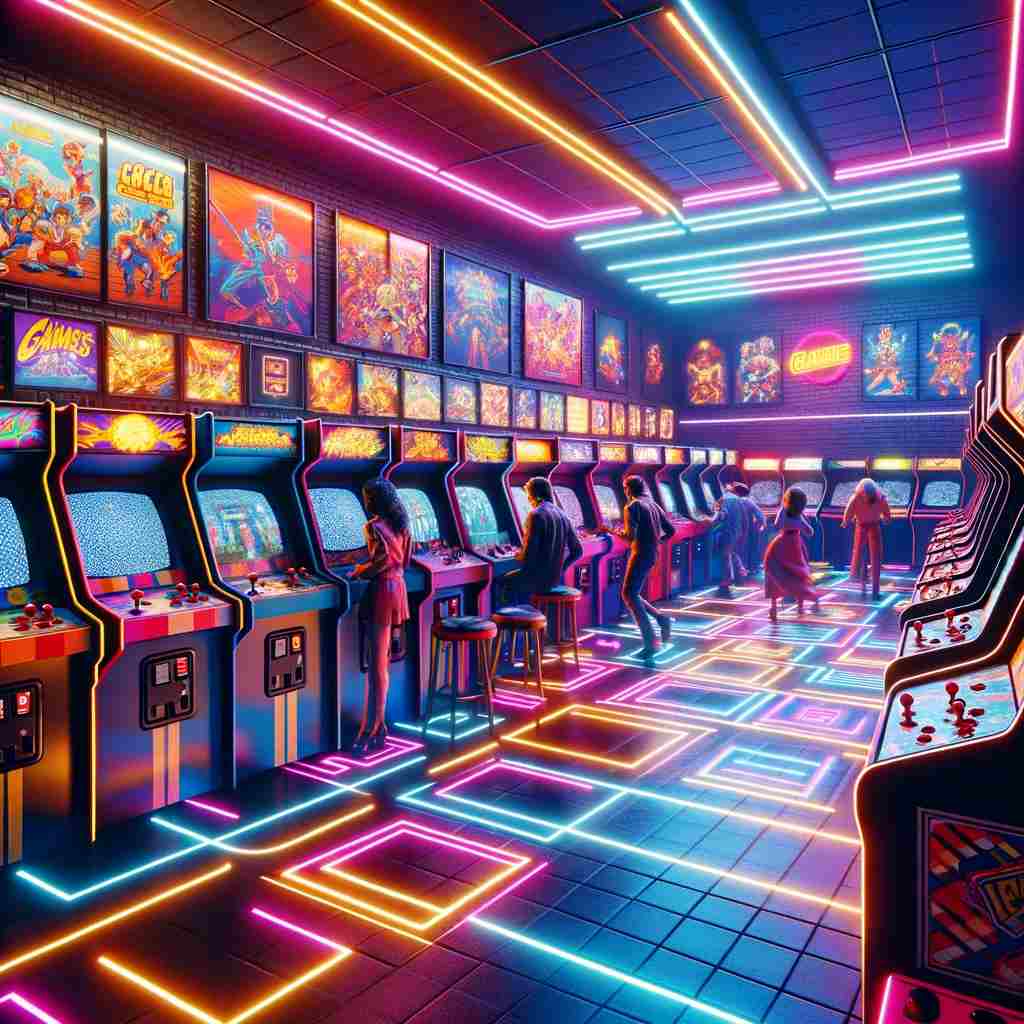 arcade game 50th birthday party idea