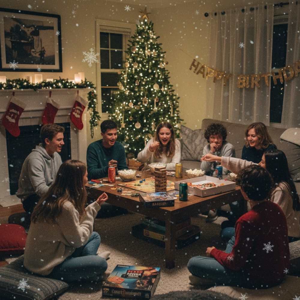 game night teens winter birthday party
