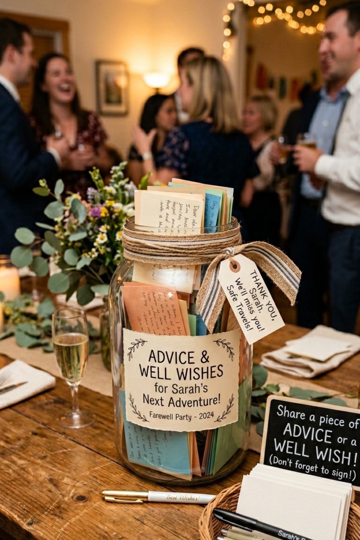 farewell party advice jar